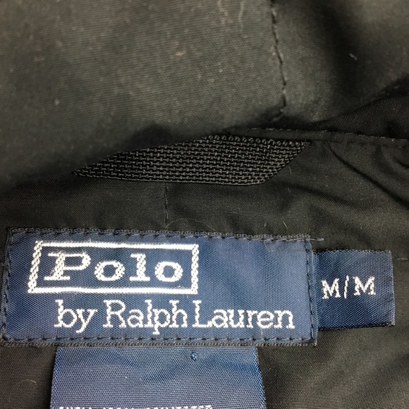 Polo Ralph Lauren Black Lightweight Quilted Jacket Medium Men's VTG 90's Rare - Picture 11 of 12